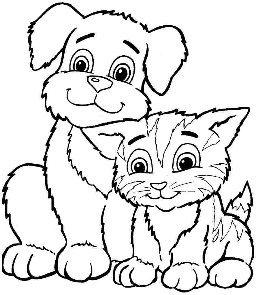 Coloring Sheets Animal Dogs Printable Free For Kids &amp; Boys 8106 - Free Printable Animal Coloring Pages