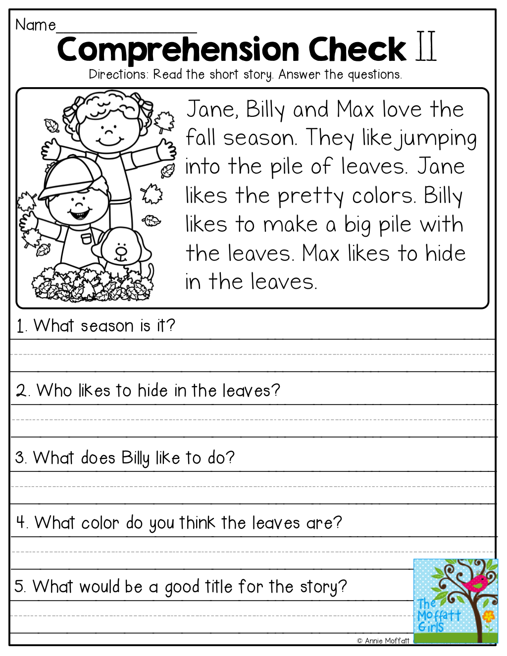 Comprehension Checks And So Many More Useful Printables! | Reading - Free Printable Short Stories With Comprehension Questions