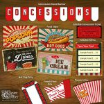 Concession Stand Printables Concessions Party Decorations | Etsy   Free Concessions Printable