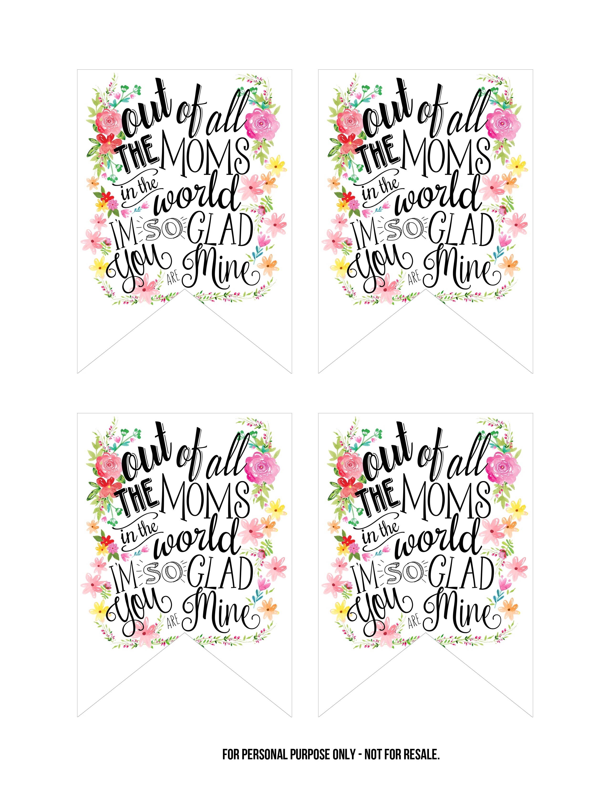 Creative Mother's Day Gifts- Tags And Wall Art Included! - Free - Free Printable Mothers Day Gifts