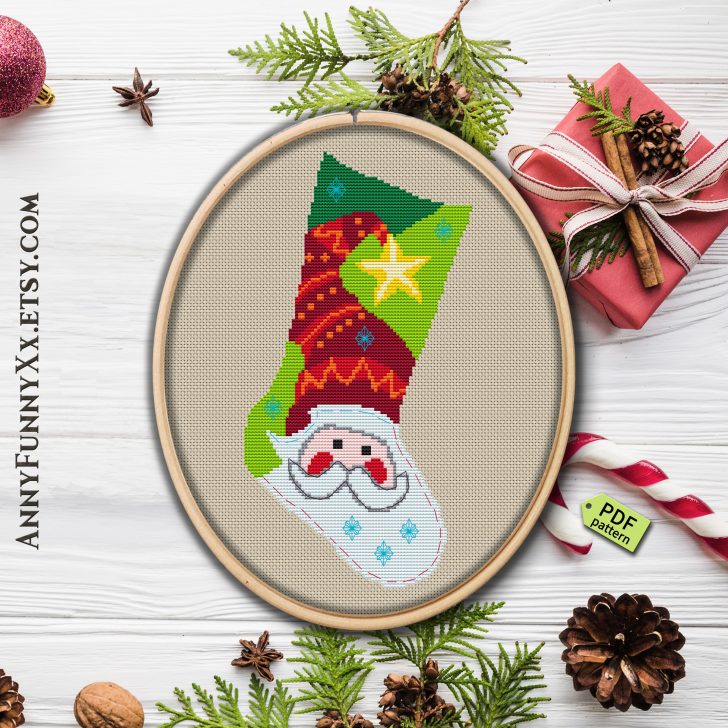 Free Printable Cross Stitch Christmas Stocking Patterns