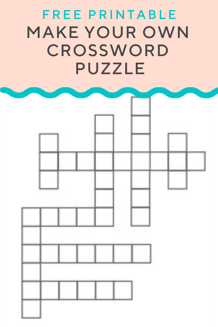 Make Your Own Crossword Puzzle Printable
