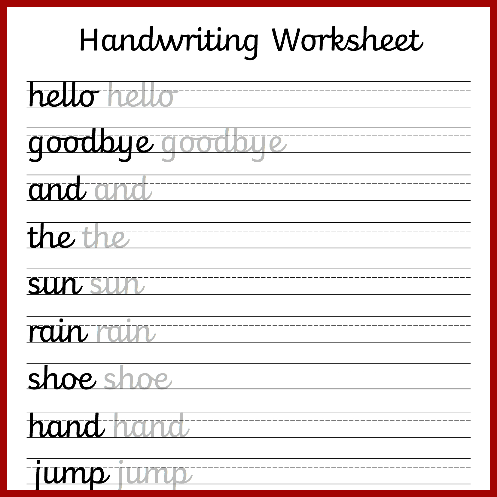 Cursive Handwriting Worksheets – Free Printable! | Handwriting For - Free Printable Handwriting Worksheets