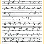 Cursive Letter Worksheet Printables Cursive Alphabet Handwriting   Cursive Letters Worksheet Printable Free