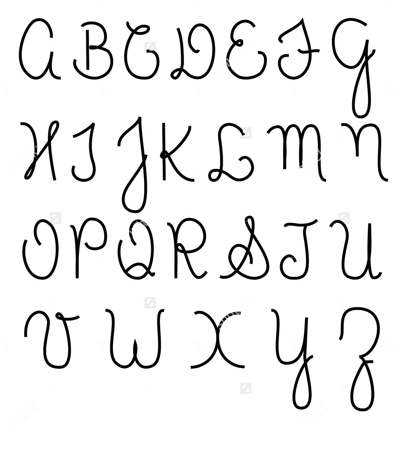 Cursive Lettering Alphabet Capital Letters Alphabet Cursive Free - Free Printable Cursive Alphabet