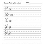 Cursive Letters Writing Worksheet Printable | Cursive Writing   Free Printable Cursive Handwriting Worksheets