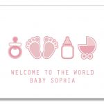 Custom Baby Girl Card. Custom Baby Name Card. New Mom Card   Congratulations On Your Baby Girl Free Printable Cards