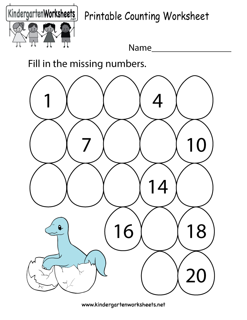 Cute Dinosaur Fill In The Missing Numbers Worksheet To Download - Free Printable Missing Number Worksheets