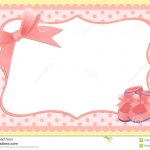 Cute Template For Baby's Card Stock Vector   Illustration Of Holiday   Free Printable Baby Shower Cards Templates