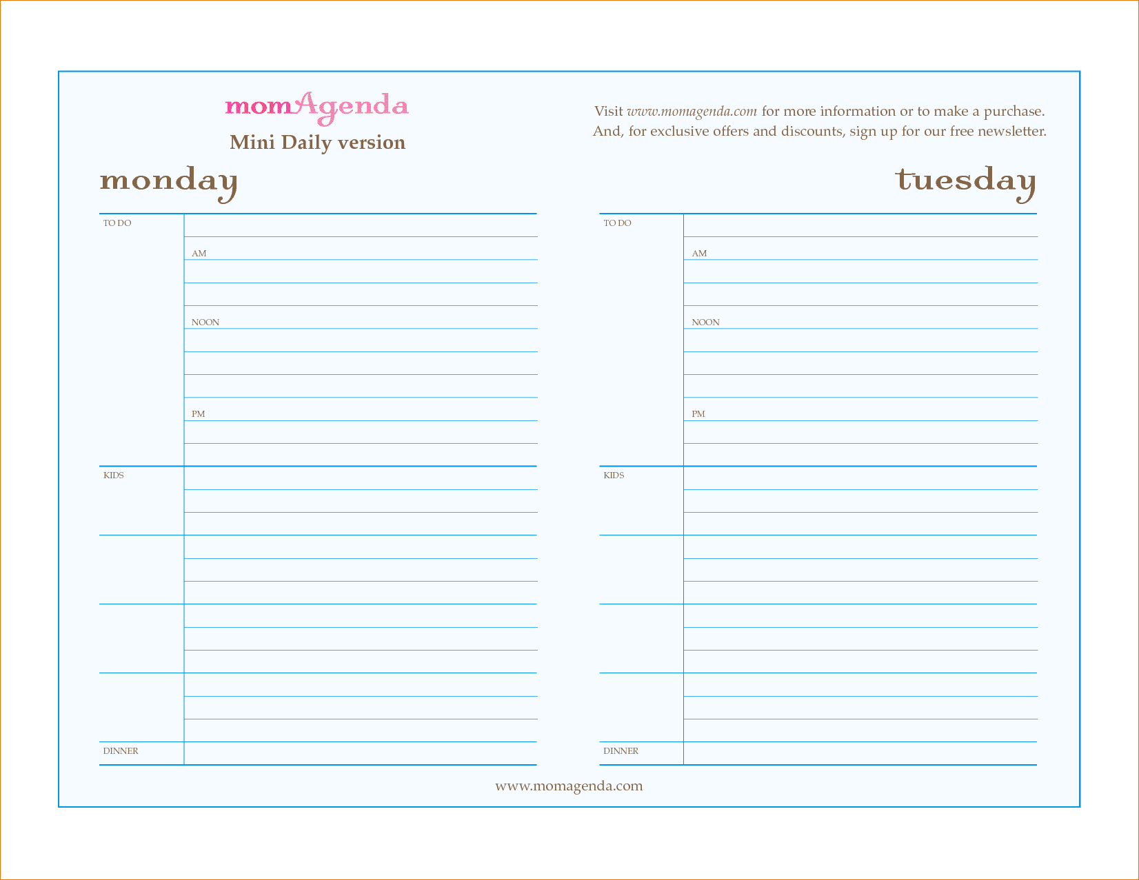 Daily Planner Template Word Free Printable Appointment Pages - Free Printable Appointment Sheets