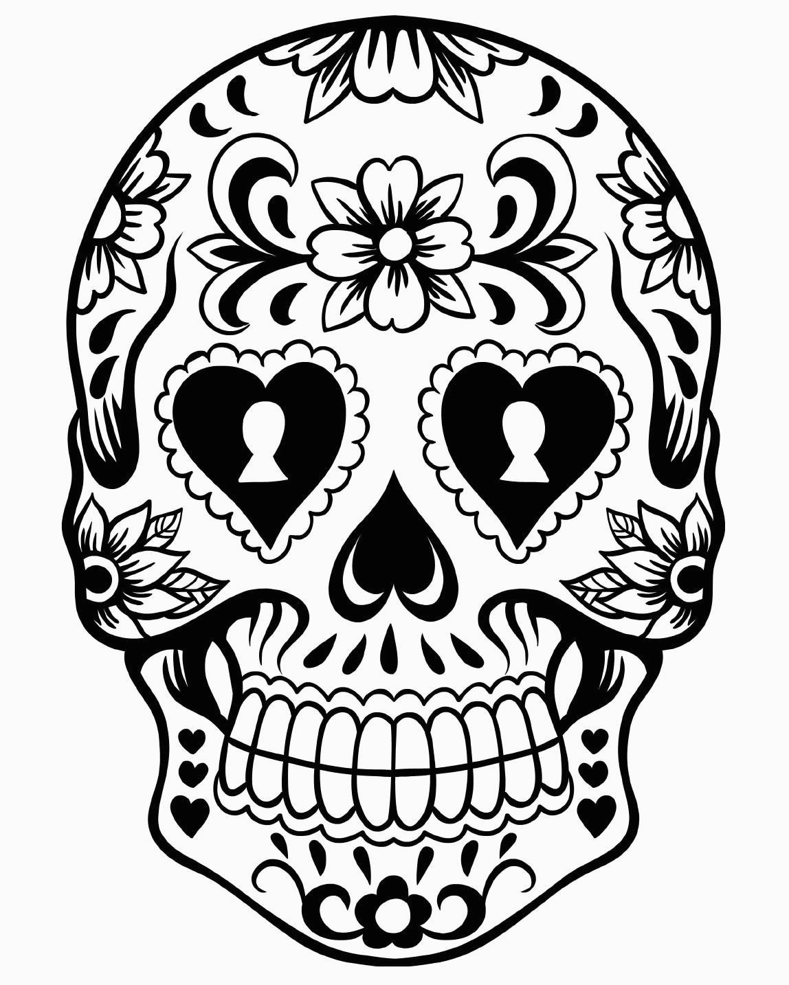 Day Of The Dead Coloring Pages Free Printable Day Of The Dead - Free Printable Day Of The Dead Coloring Pages