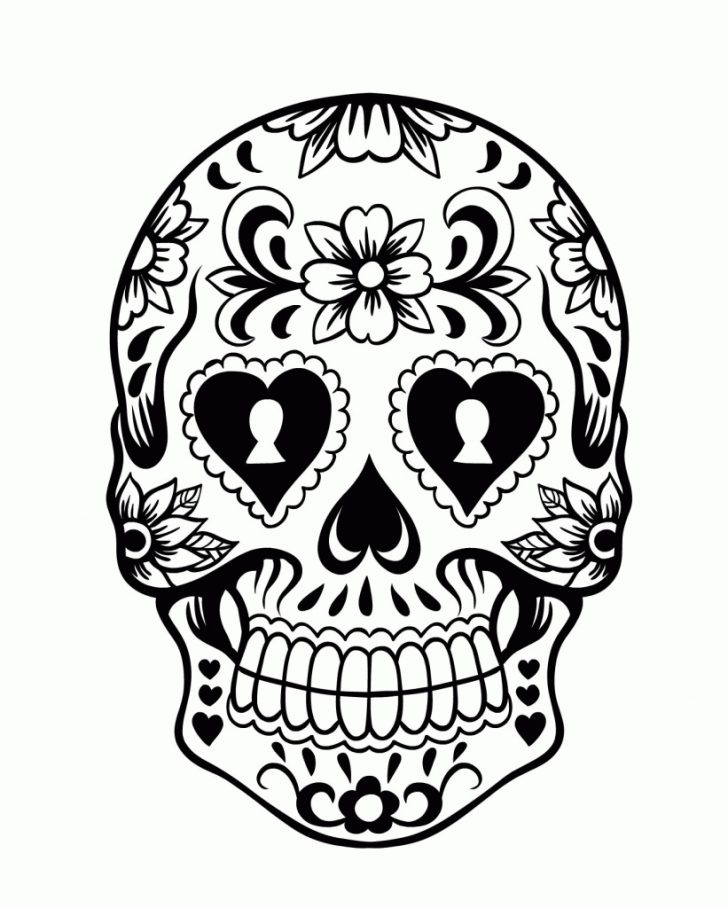 Free Printable Sugar Skull Day Of The Dead Mask