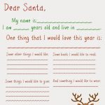 Dear Santa Letter (Free Printable | Christmas Crafts For Kids To   Free Printable Christmas Letters From Santa