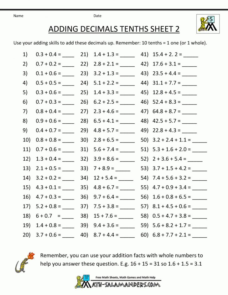 Free Printable Multiplication Worksheets For 5Th Grade
