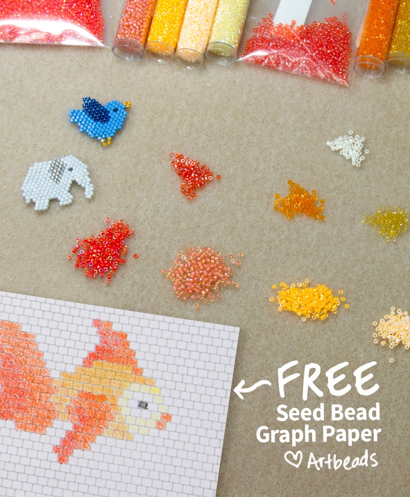 Designer Downloads - Free Printable Seed Bead Graph Paper - Artbeads - Free Printable Bead Loom Patterns