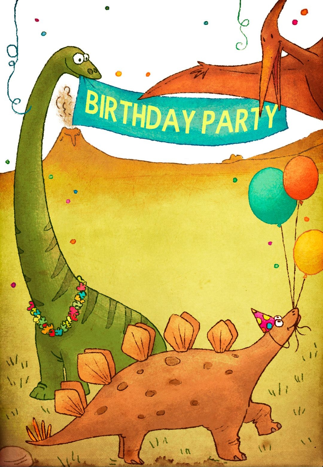 Dinosaurs Birthday Party - Free Printable Birthday Invitation - Free Printable Dinosaur Birthday Invitations