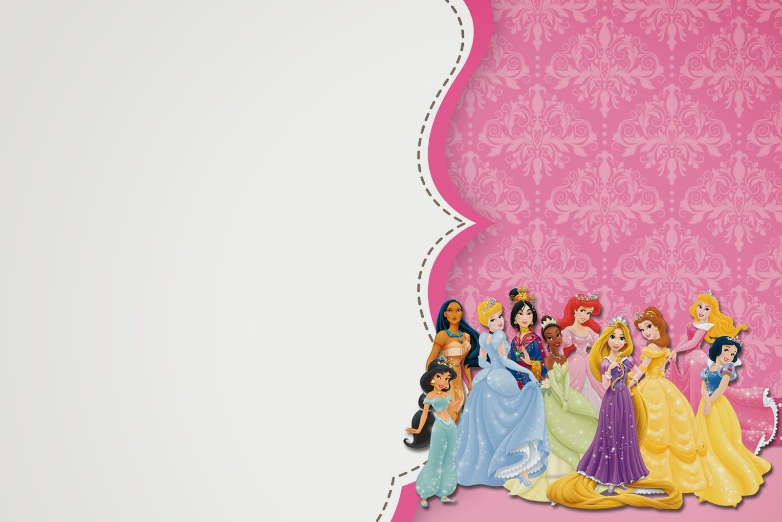 Disney Princess: Free Printable Party Invitations. | Princess Party - Disney Princess Free Printable Invitations