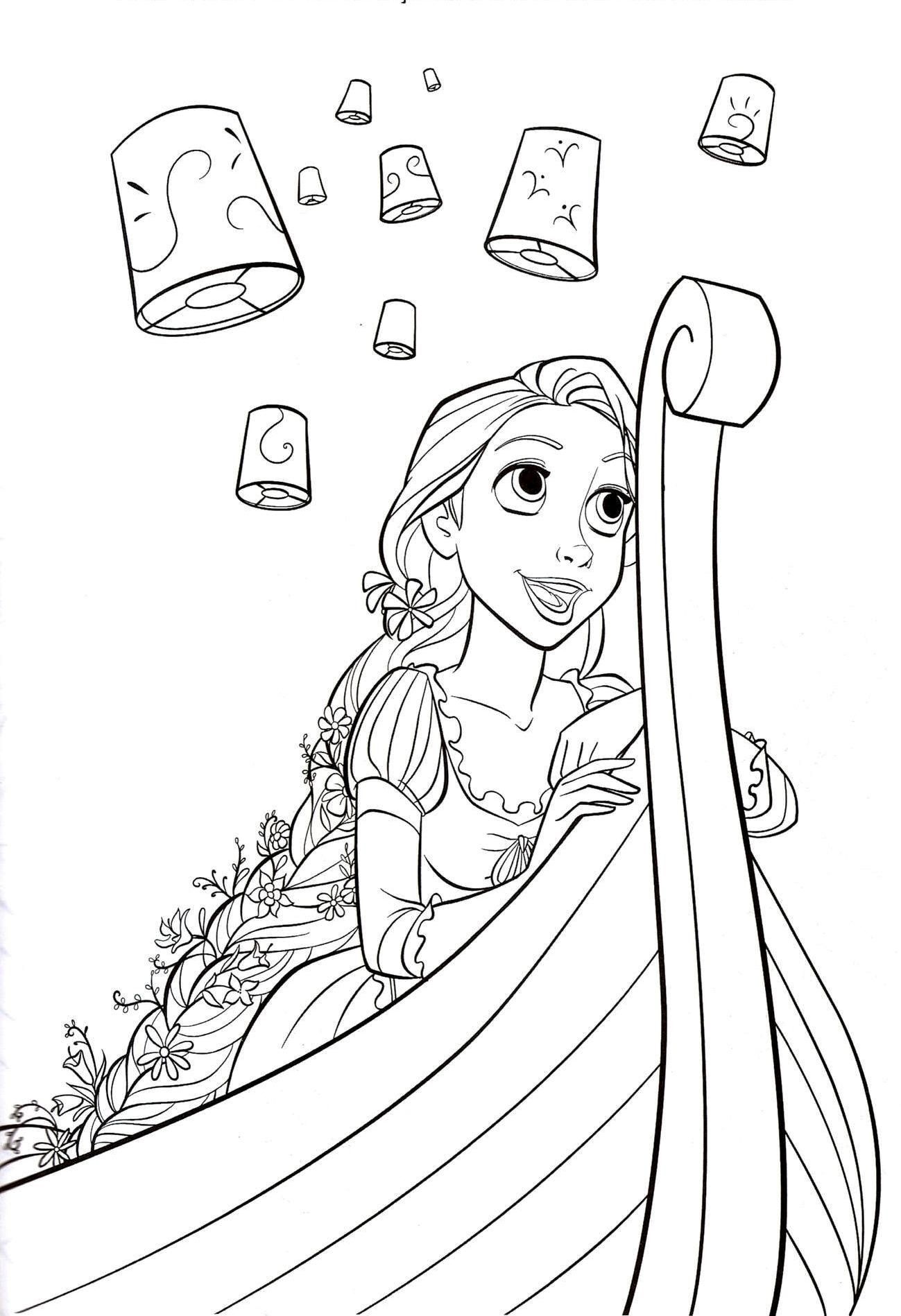 Disney Rapunzel Coloring Pages Free Printable Disney Princess - Free Printable Tangled