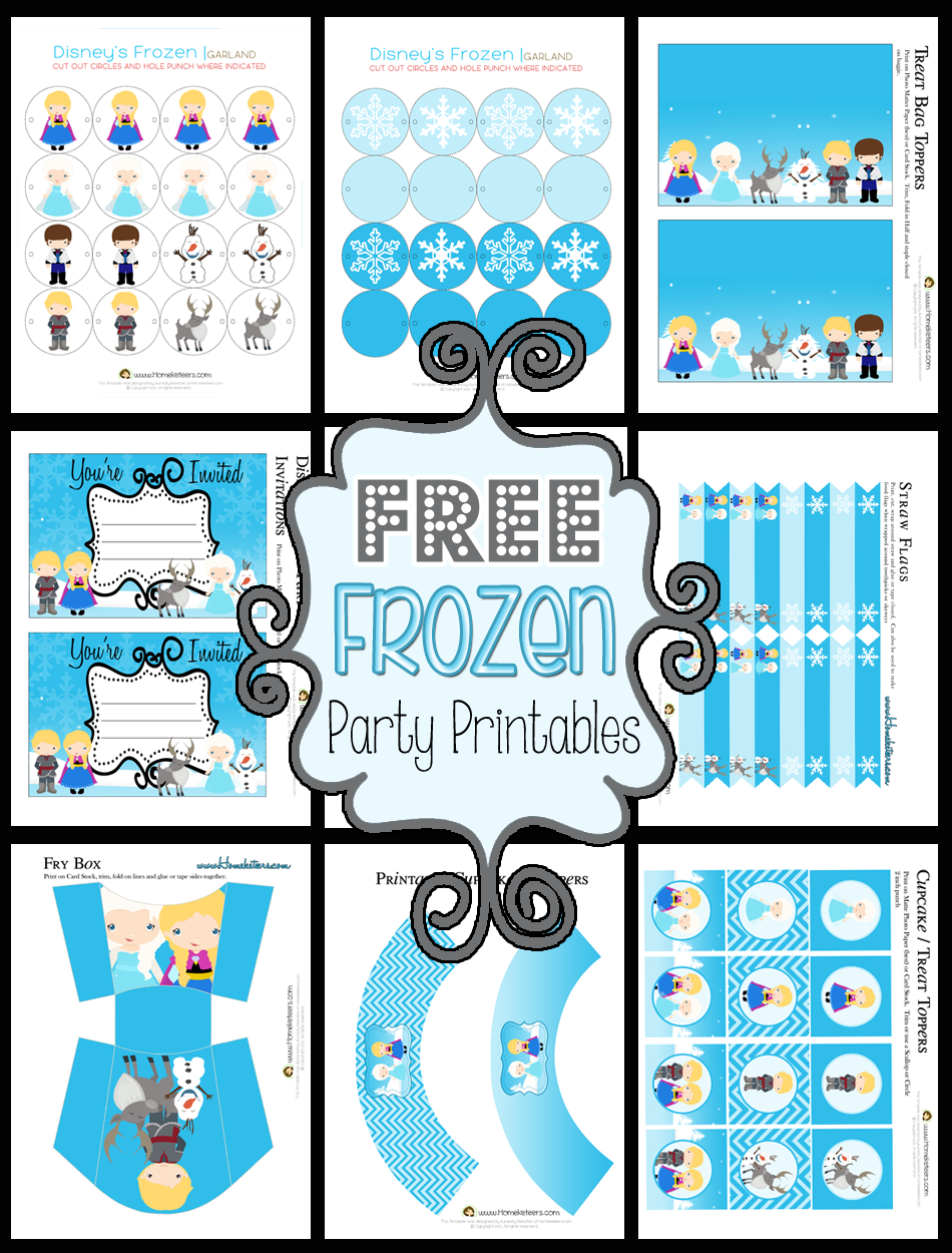 Free Frozen Birthday Banner Printables