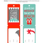 Diy Printable Beach Luggage Tags | Craft Ideas | Funny Luggage Tags   Free Printable Luggage Tags