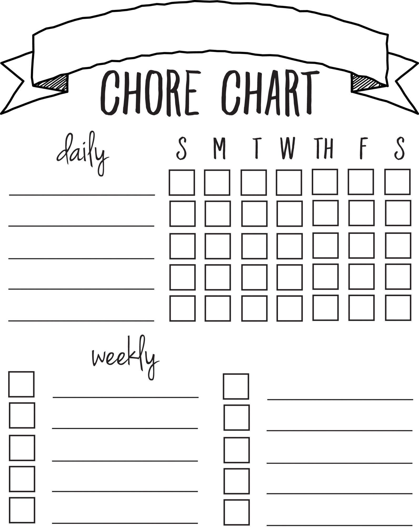 Diy Printable Chore Chart | Free Printables Nov/feb | Chore Chart - Free Printable Chore List