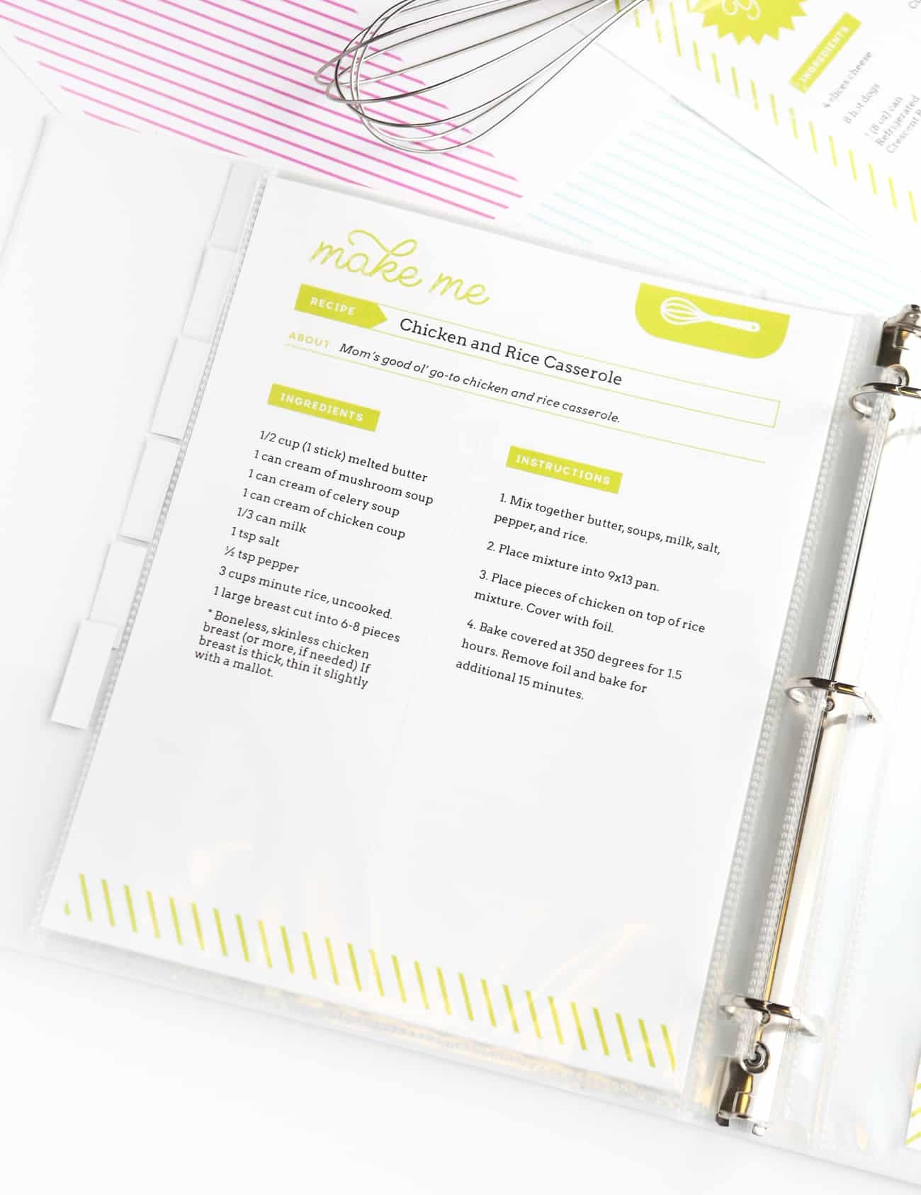 Diy Recipe Book (With Free Printable Recipe Binder Kit!) - Free Printable Recipe Page Template