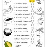 Do You Like Apples?   Fruits Worksheet Worksheet   Free Esl   Free Printable Esl Worksheets