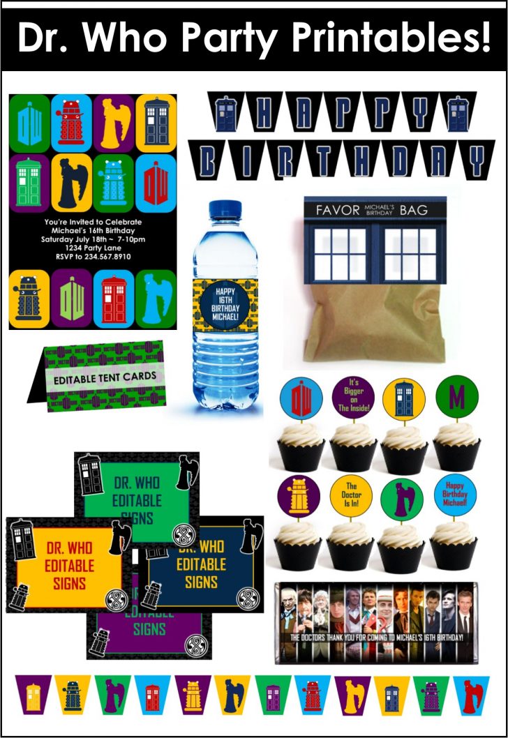 Free Printable Dr Who Birthday Card