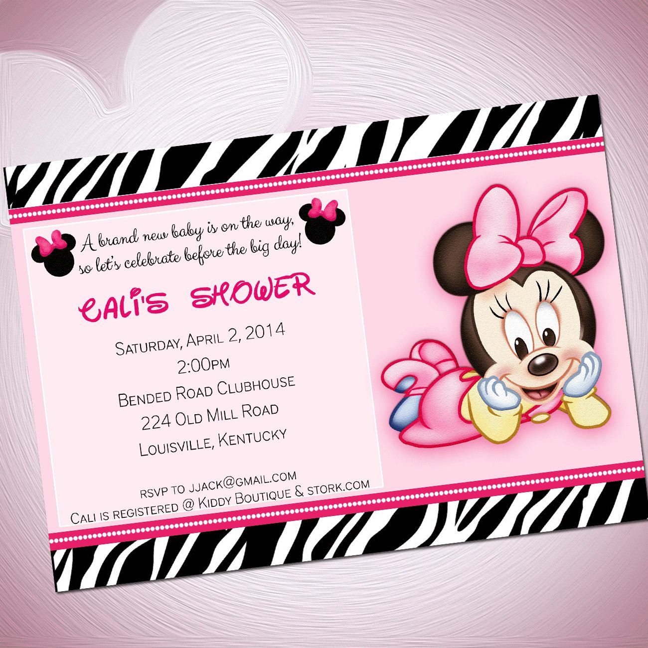 Download Free Template Cute Minnie Mouse Baby Shower Invitations - Free Printable Minnie Mouse Baby Shower Invitations