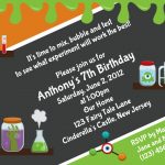 Download Free Template Mad Science Birthday Party Invitations   Free Printable Science Birthday Party Invitations