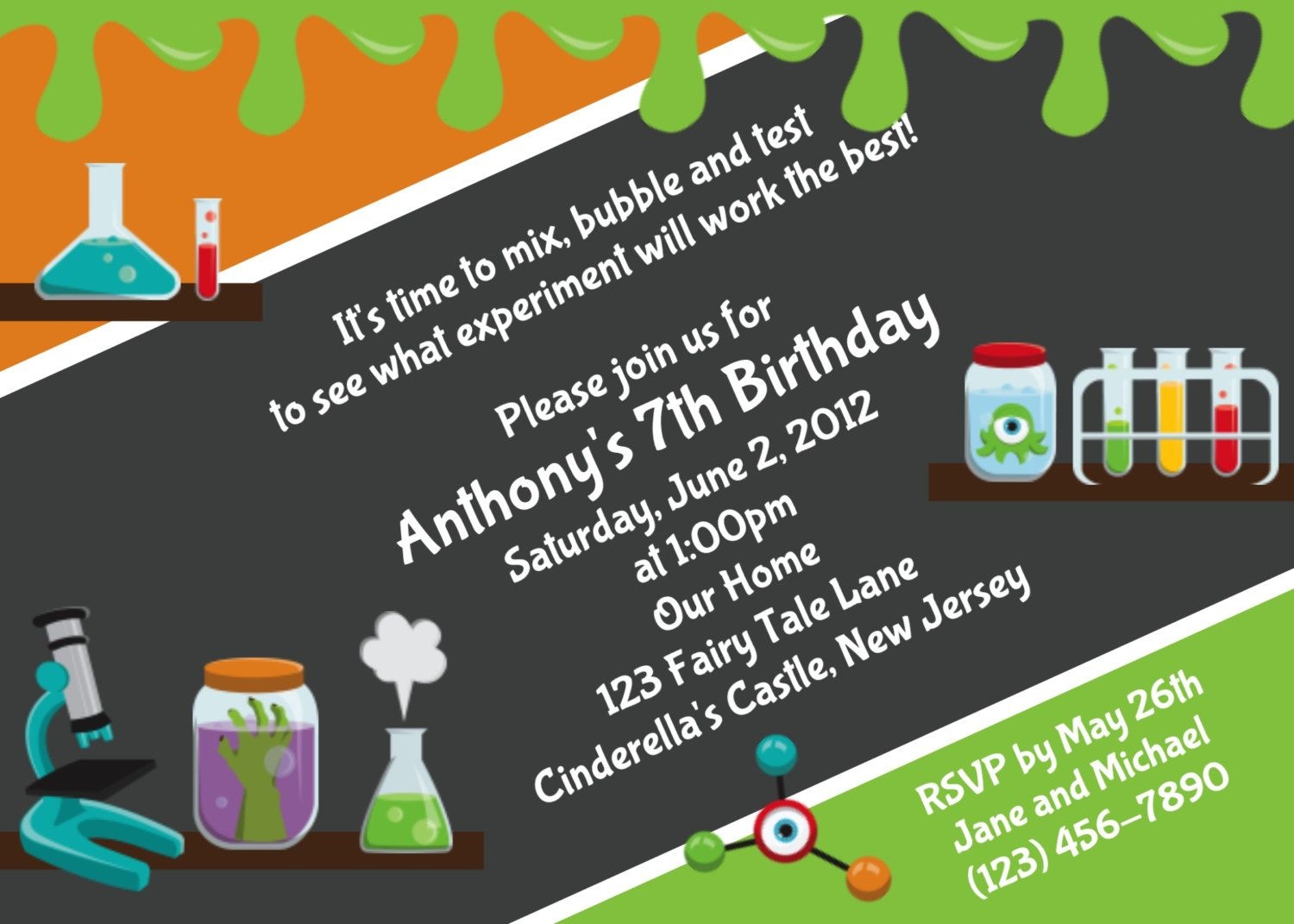 Download Free Template Mad Science Birthday Party Invitations - Free Printable Science Birthday Party Invitations