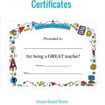 Download Our Teacher Appreciation Certificate To Give To Teacher   Free Printable Certificates For Teachers