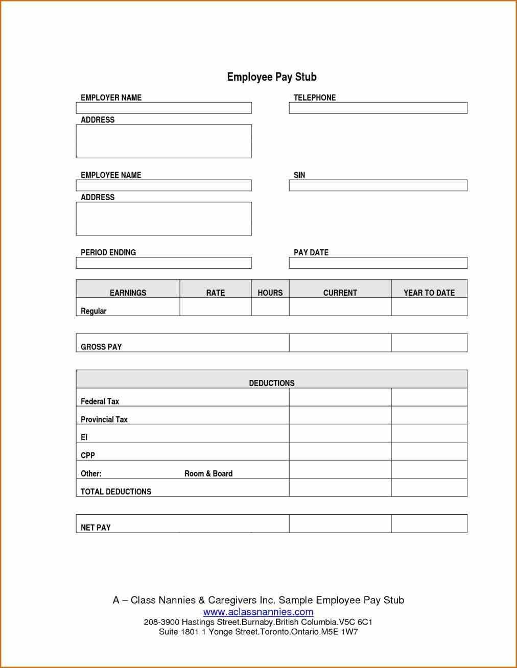 Download Pay Stub Template Word Either Or Both Of The Pay Stub - Free Printable Blank Check Stubs
