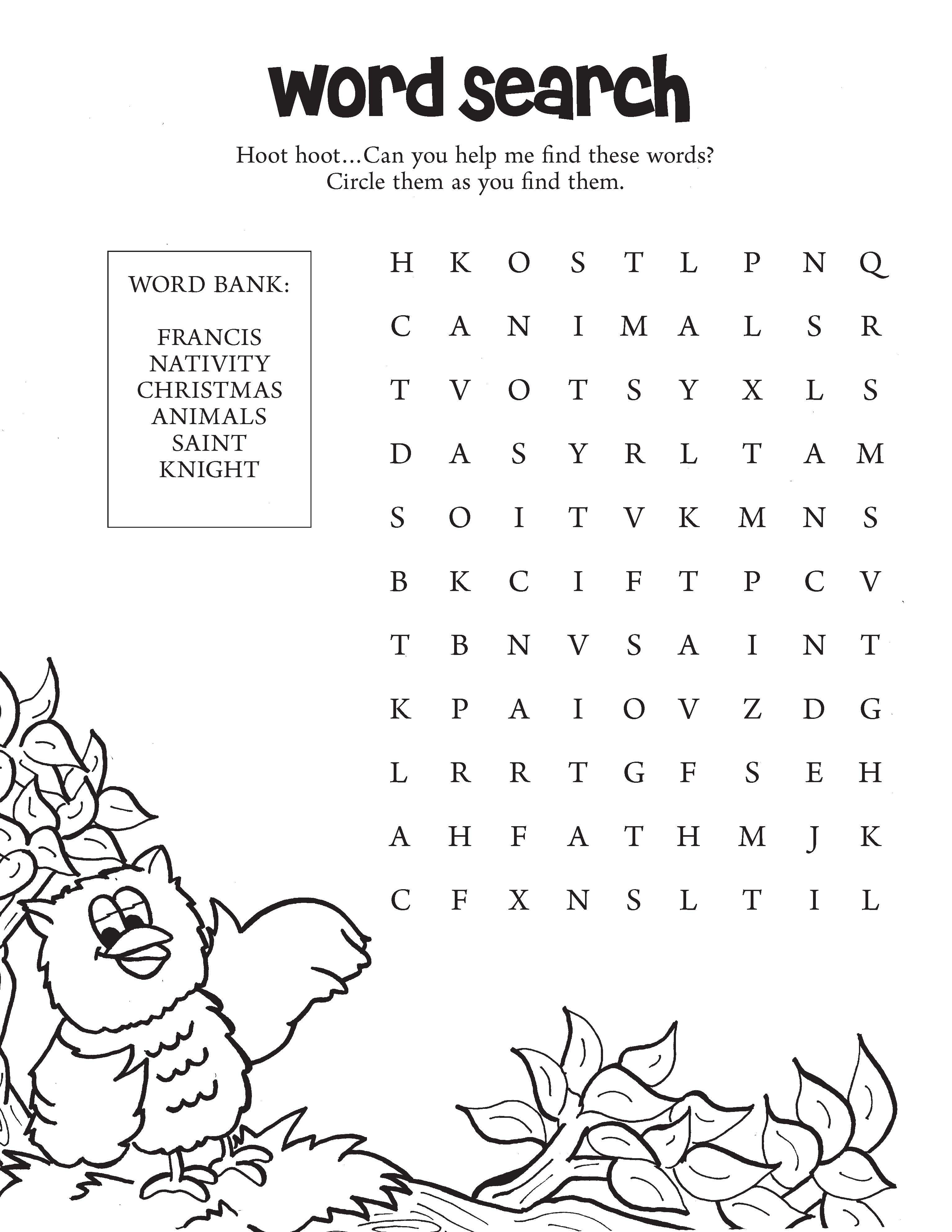 Free Printable Catholic Word Search Free Printable