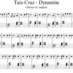 Dynamite   Taio Cruz (Chorus)   Easy Piano Sheet Music | Music Teaching   Dynamite Piano Sheet Music Free Printable