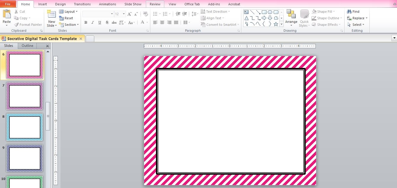 task-card-template-mini-set-36-frames-borders-tpt-misc