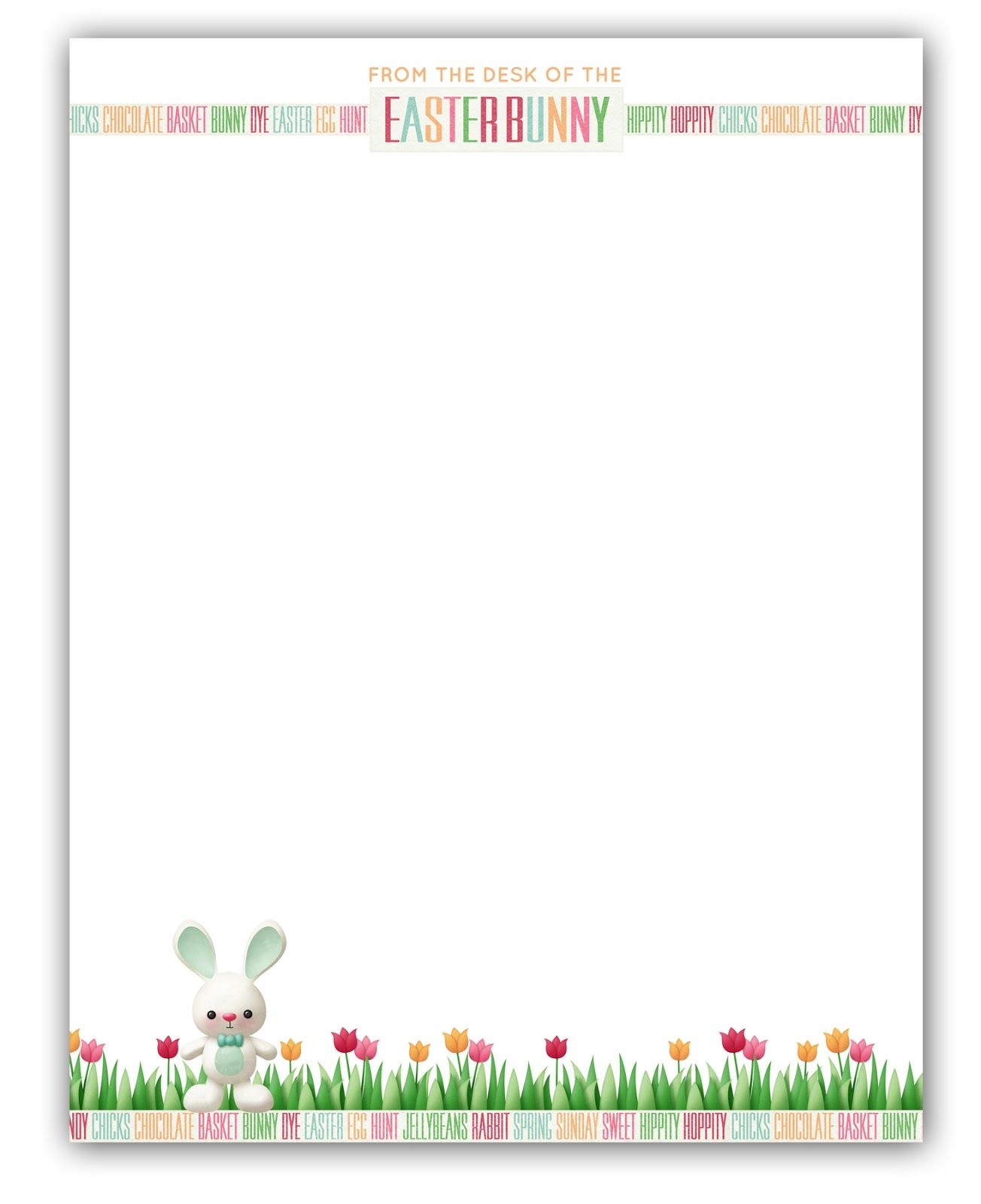 Easter Bunny Stationary | Free Printable | Printable Freebies! In - Free Printable Spring Stationery