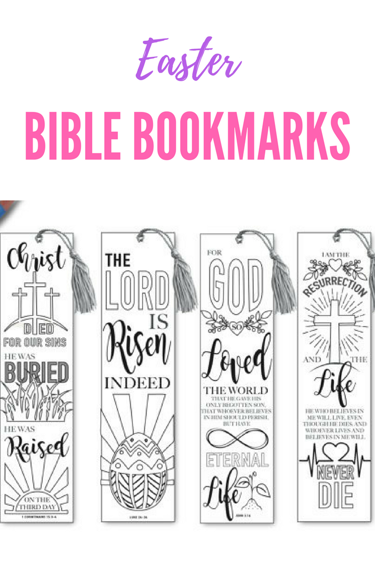 Easter Coloring In Bible Bookmarks - Bible Journaling - Printable - Free Printable Religious Easter Bookmarks