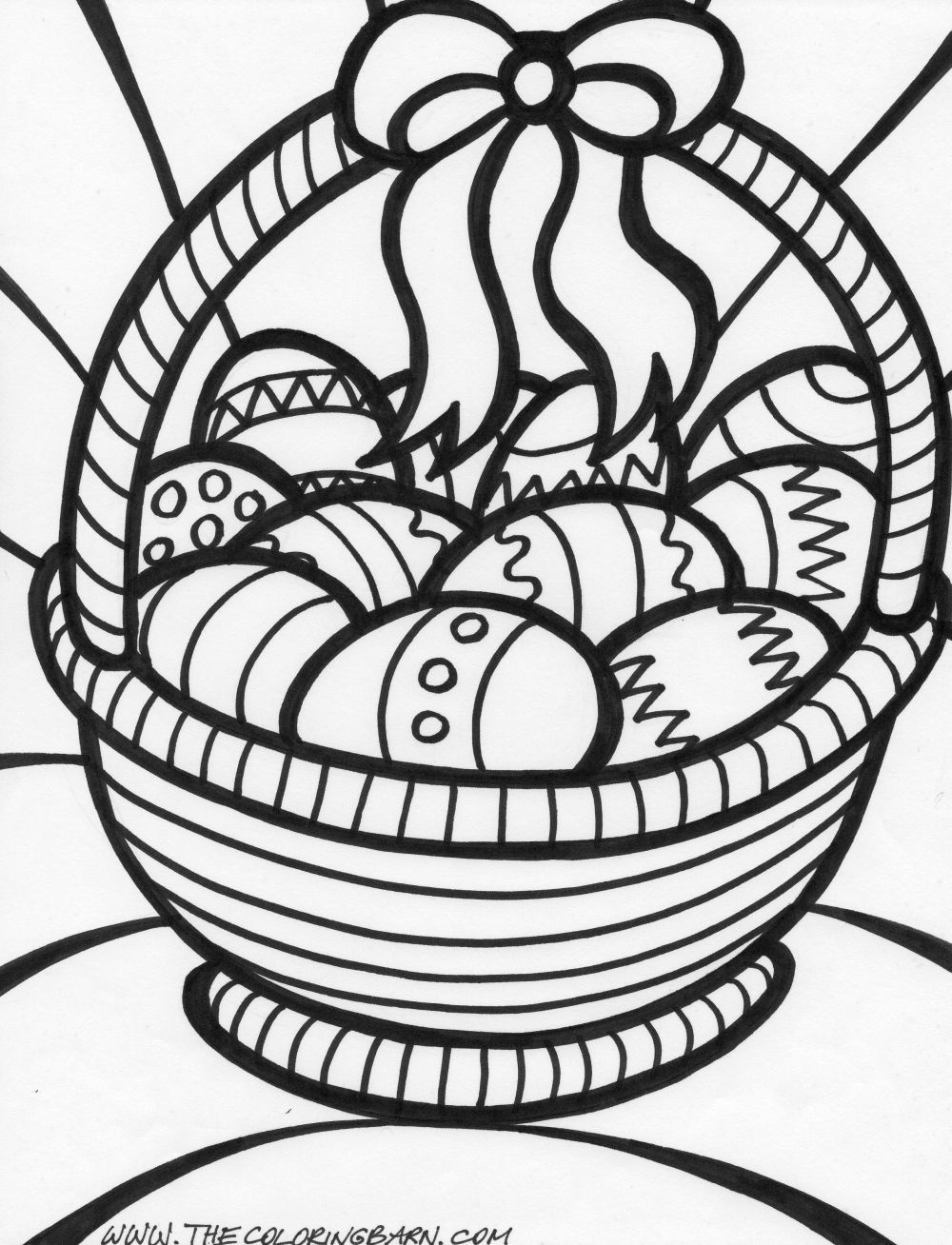 Easter Coloring Pages | Big Easter Basket Coloring Page | Things I - Free Printable Coloring Pages Easter Basket