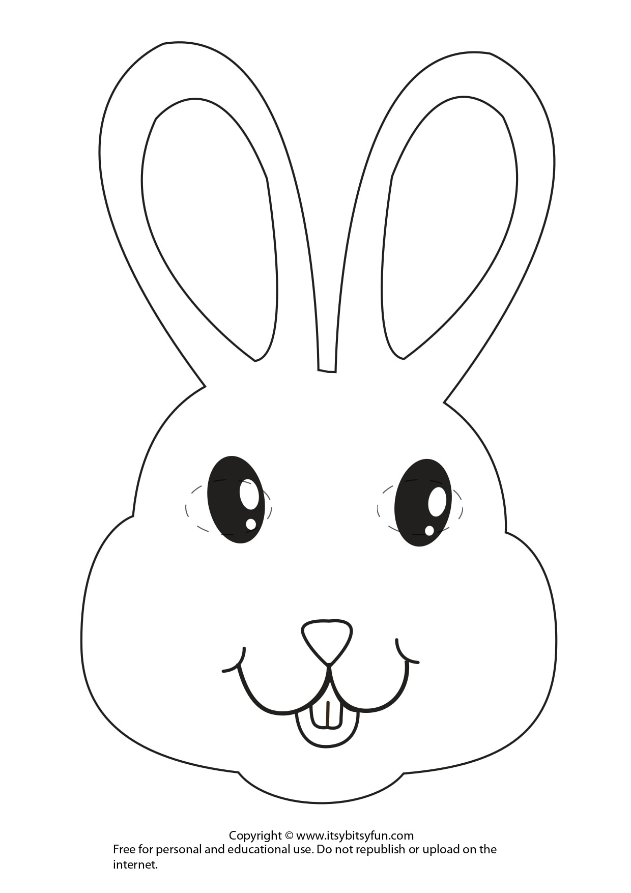 Easter Masks - Bunny Rabbit And Chick Template - Itsy Bitsy Fun - Free Printable Bunny Templates