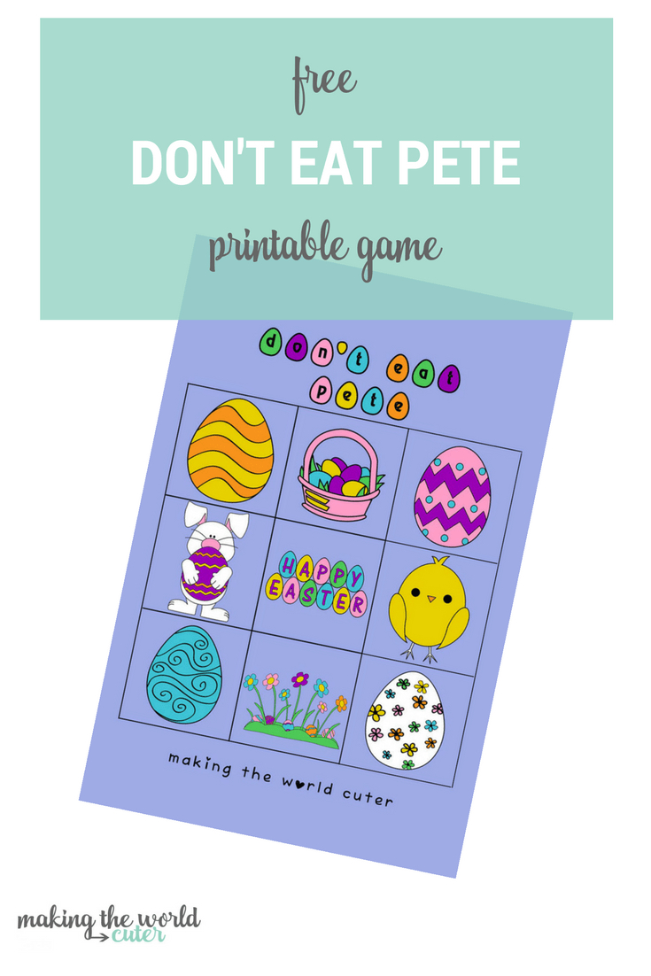 Easter Printable Don't Eat Pete Coloring Book Page And Game - Don T Eat Pete Free Printable
