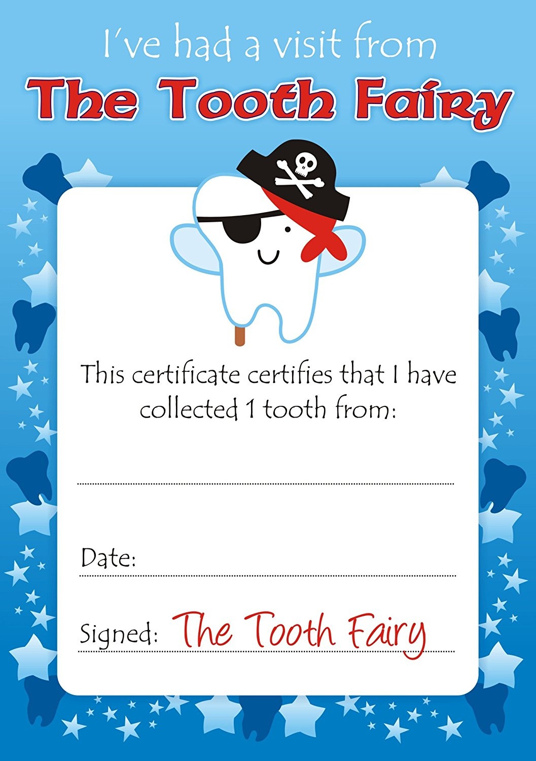 Free Printable First Lost Tooth Certificate Free Printable