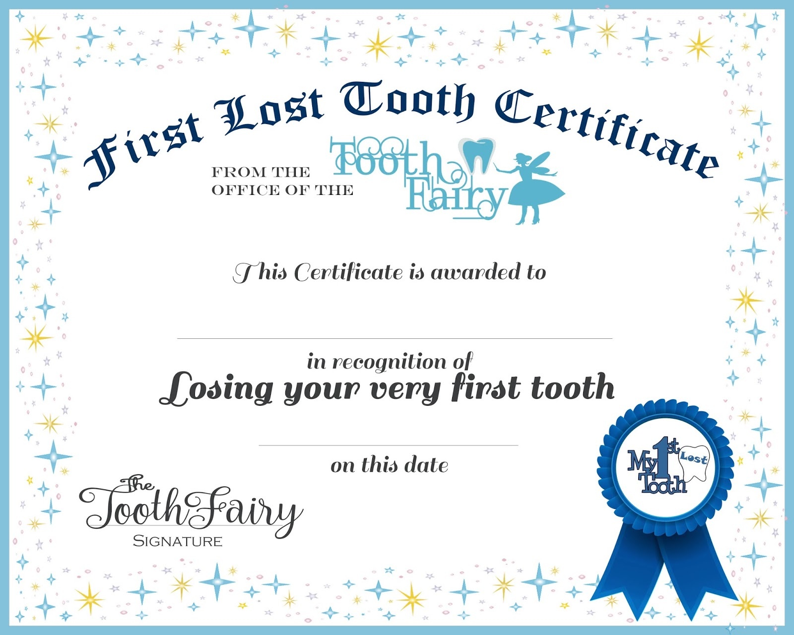 Easy Tooth Fairy Ideas &amp; Tips For Parents / Free Printables - Free Printable First Lost Tooth Certificate