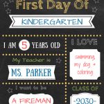 Editable First Day Of School Signs To Edit And Download For Free!   My First Day Of Kindergarten Free Printable