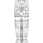 Egyptian Sarcophagus Coloring Page | Line Work | Ancient Egypt Art   Free Printable Sarcophagus