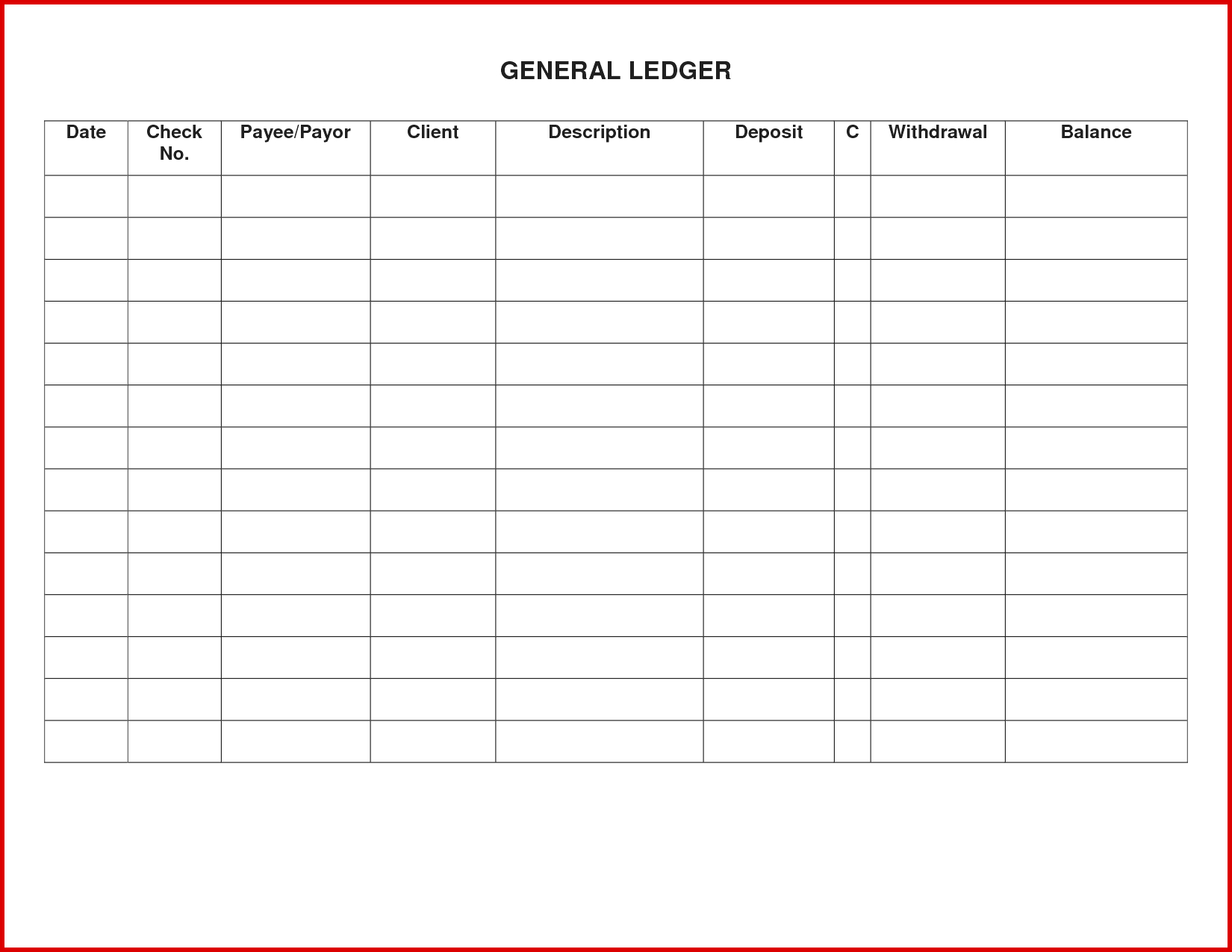 Elegant Accounting Ledger Book Template Free | Wing Scuisine - Free Cash Book Template Printable