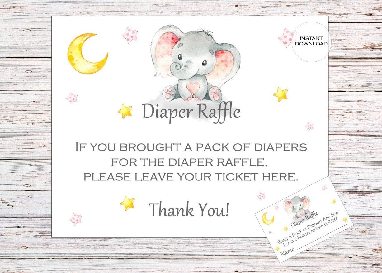Diy Diaper Raffle Ticket Stub For A Boy Girl Or Gender Event Tickets 