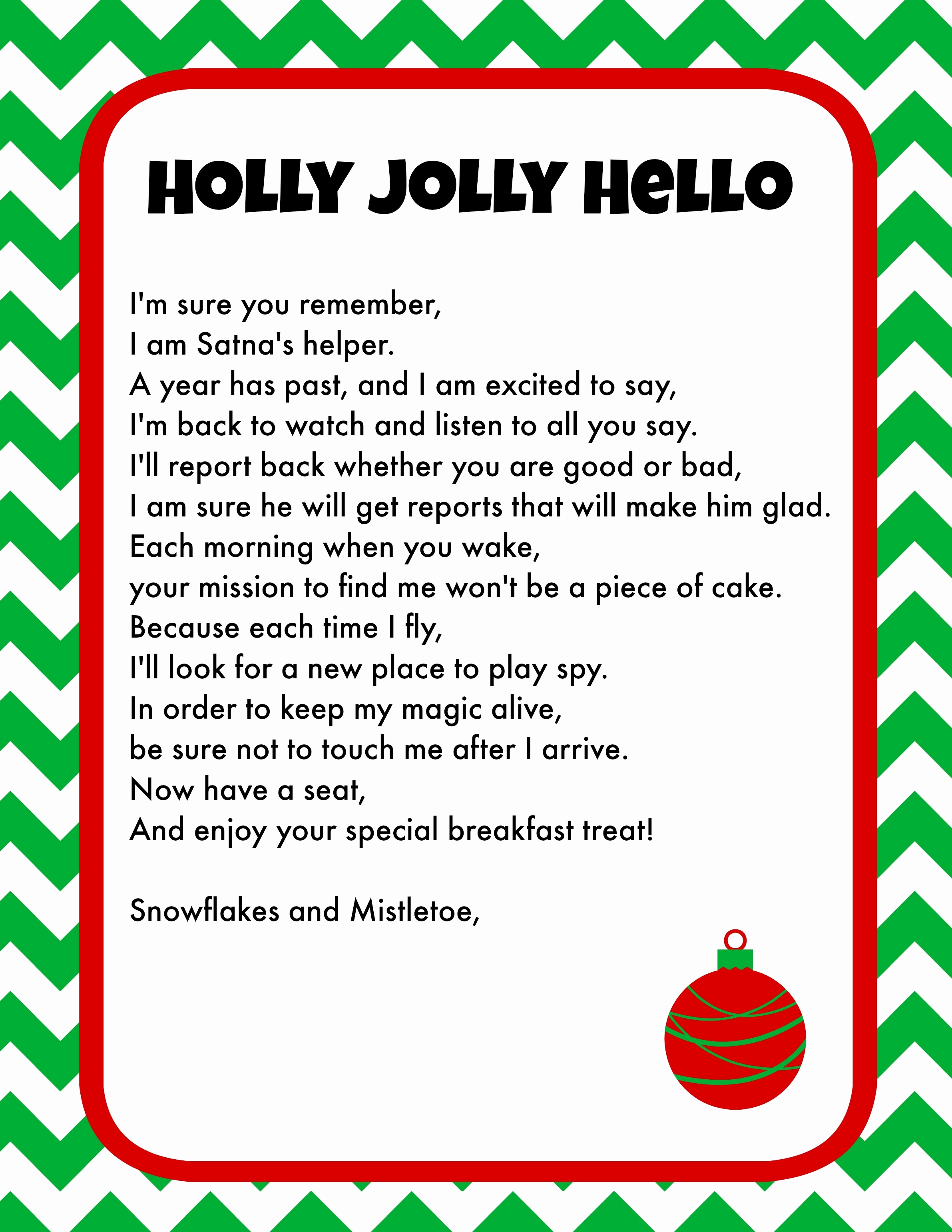 Printable Elf Letter Templates