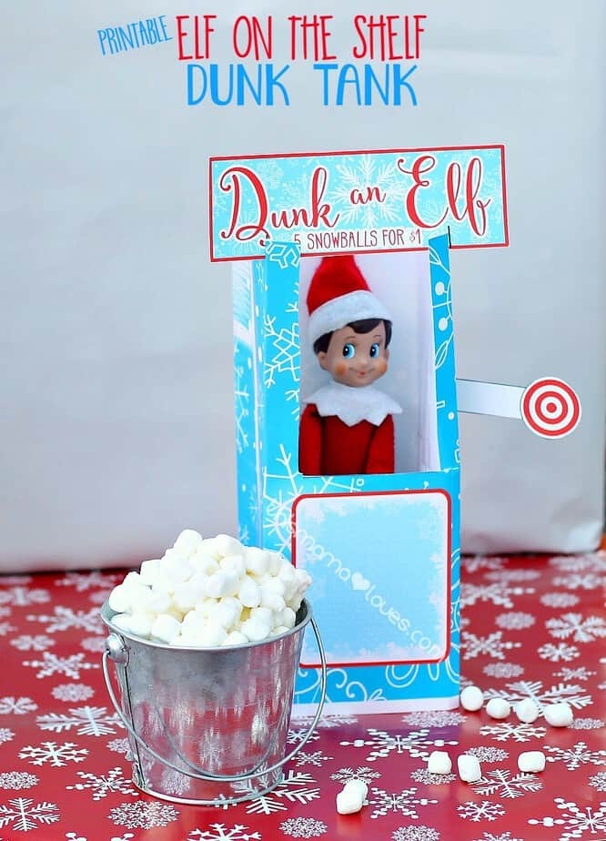 Elf On The Shelf Dunk Tank | This Mama Loves - Elf On The Shelf Kissing Booth Free Printable
