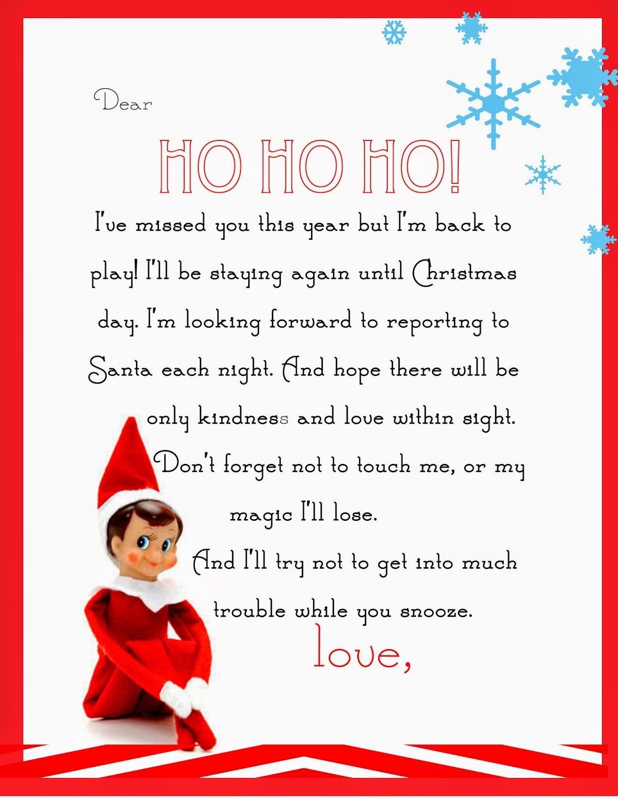 Elf On The Shelf Kissing Booth Free Printable  Printable Word Searches